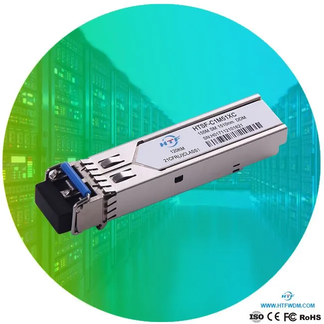 Single Mode SFP Optic Transceiver CWDM 1590nm 155Mbs 120km