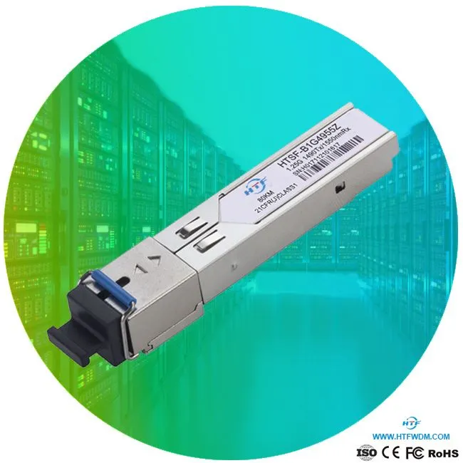 Samhæft 1,25G BIDI 1490nm-1550nm ZR 80km SC sjóntæki