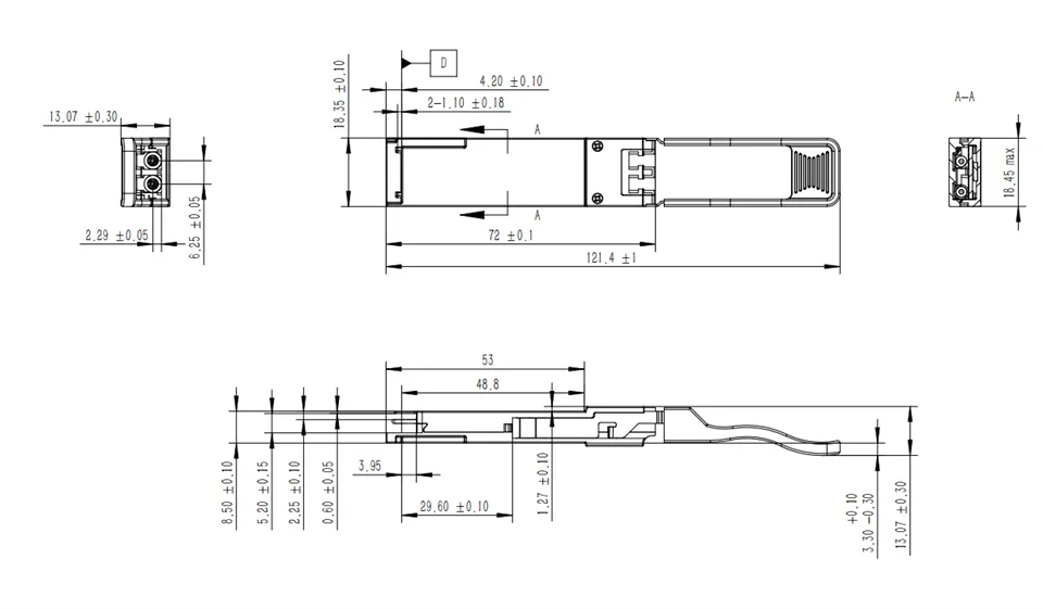 100G QSFP28 SWDM4 850nm LC